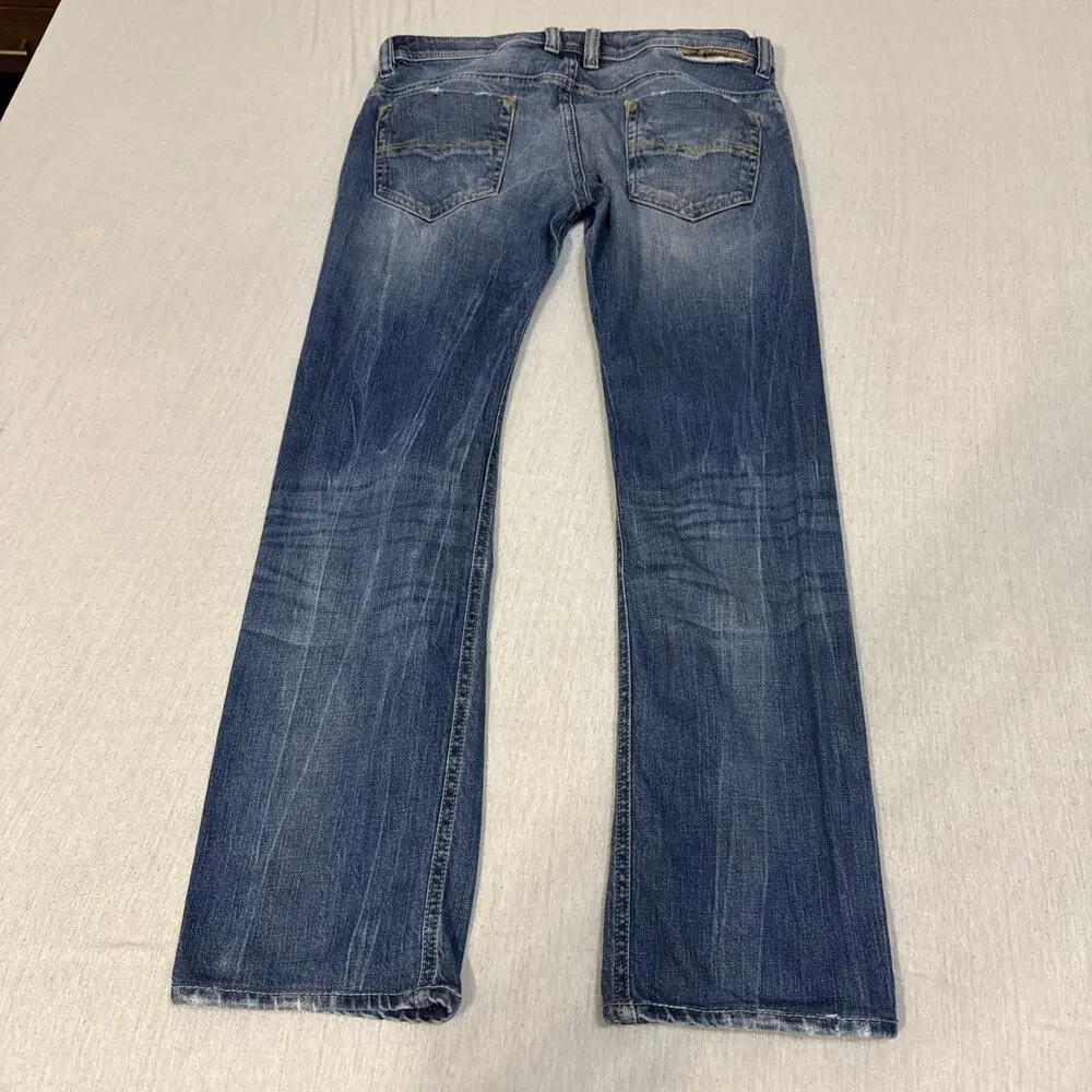 Diesel Safado Straight Mens 32x32 Blue Jeans Wash Cowboy Western Nice Fade EUC